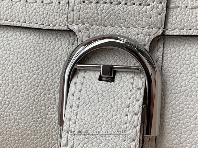 DELVAUX女包 Brillant系列手袋 原廠牛皮 德爾沃女手提包 女手拎包 Delvaux單肩斜挎包 Ds0028手縫白色  fcs1377